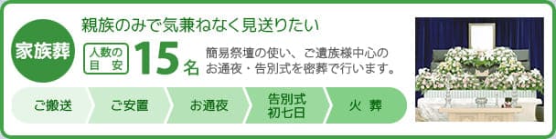 「家族葬」親族のみで気兼ねなく見送りたい