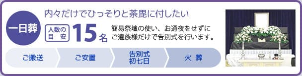 「一日葬」内々だけでひっそりと荼毘に付したい